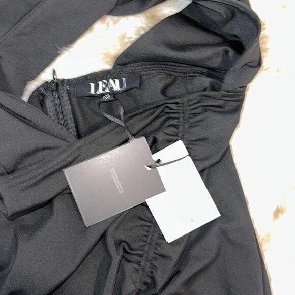 Leau cross front peak through midi dress | Sz XS, NWT - Picture 5 of 5